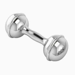 Baby Keepsake Dumbbell 925 Sterling Silver Baby Rattle by Krysaliis
 Gift Boxed